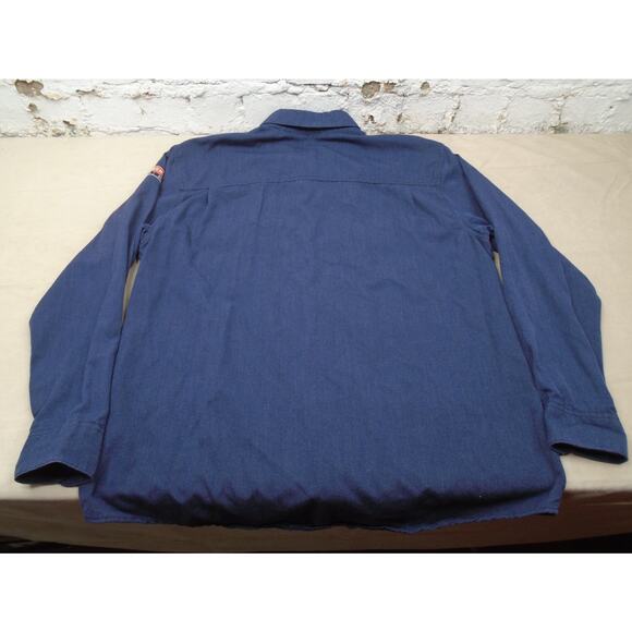 Rivian automotive official Tecgen FR Size XL Navy Work Button Shirt - Used - Picture 12 of 12